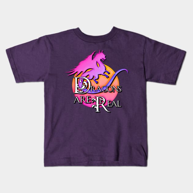 Dragons are Real Kids T-Shirt by AlondraHanley